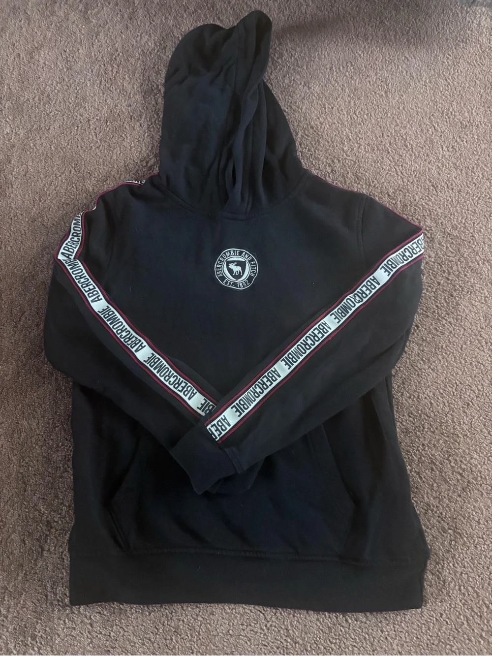 abercrombie kids Black and blue  Logo Hoodie with Embroidered Crest- set of 2